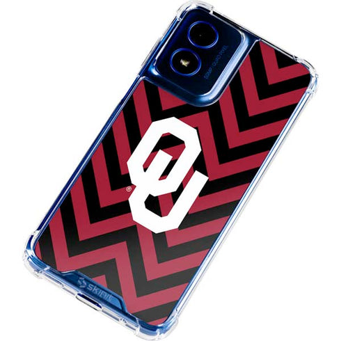 University of Oklahoma Sooners Chevron Moto G 5G (2024) Clear Case