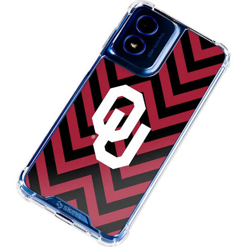 University of Oklahoma Sooners Chevron Moto G Play 4G (2024) Clear Case