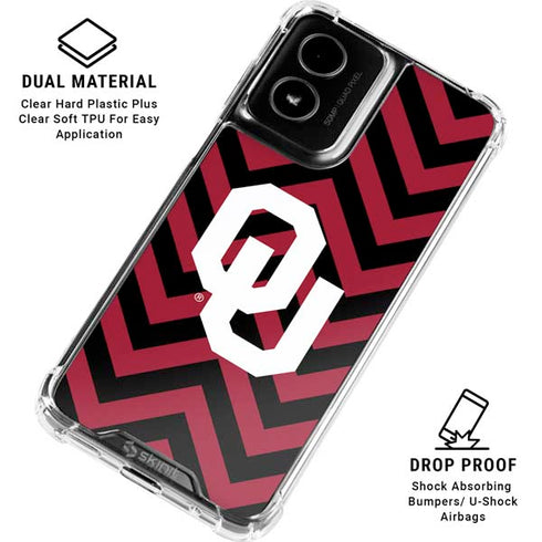 University of Oklahoma Sooners Chevron Moto G Power 5G (2024) Clear Case