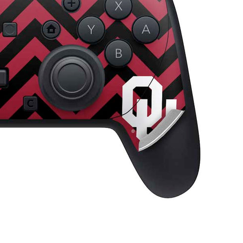 University of Oklahoma Sooners Chevron Nintendo Switch 2 (2025) Pro Controller Skin