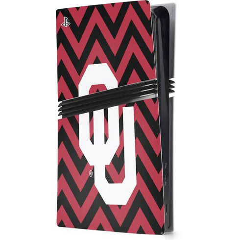 University of Oklahoma Sooners Chevron PS5 Pro Console Skin