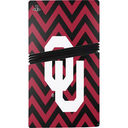 University of Oklahoma Sooners Chevron PS5 Pro Console Skin