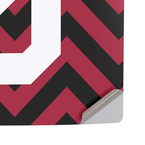 University of Oklahoma Sooners Chevron PS5 Pro Disk Console Skin