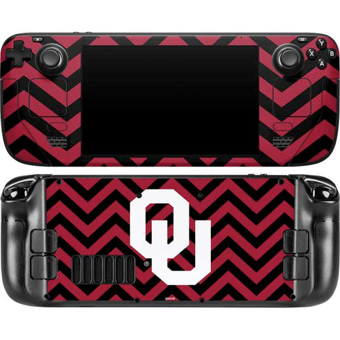 University of Oklahoma Sooners Chevron Steam Deck Handheld Gaming Computer OLED Skin