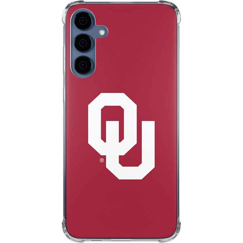 University of Oklahoma Sooners Cracked Galaxy A35 5G Clear Case