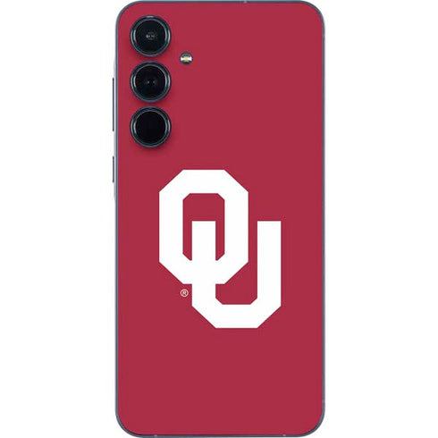 University of Oklahoma Sooners Cracked Galaxy A35 5G Skin