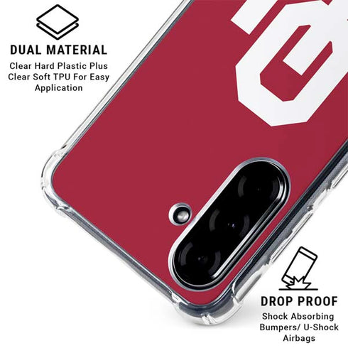 University of Oklahoma Sooners Cracked Galaxy A36 5G Clear Case