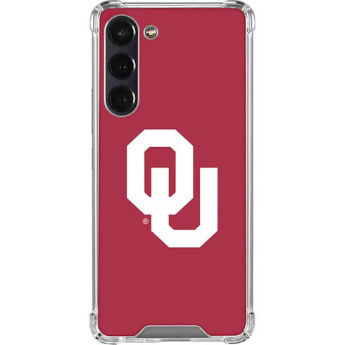 University of Oklahoma Sooners Cracked Galaxy S24 FE Clear Case