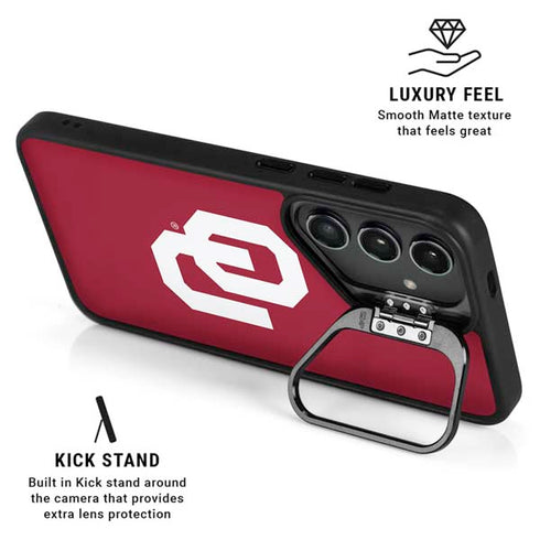 University of Oklahoma Sooners Cracked Galaxy S24 Kickstand Case