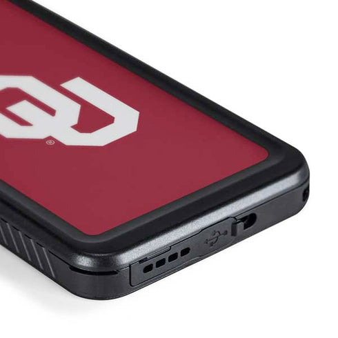 University of Oklahoma Sooners Cracked Galaxy S24 Plus Waterproof Case
