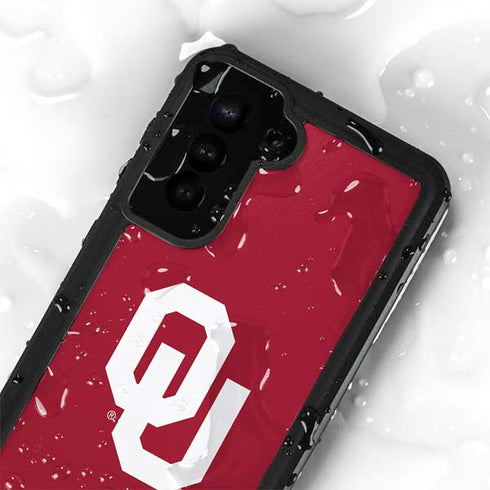 University of Oklahoma Sooners Cracked Galaxy S24 Plus Waterproof Case