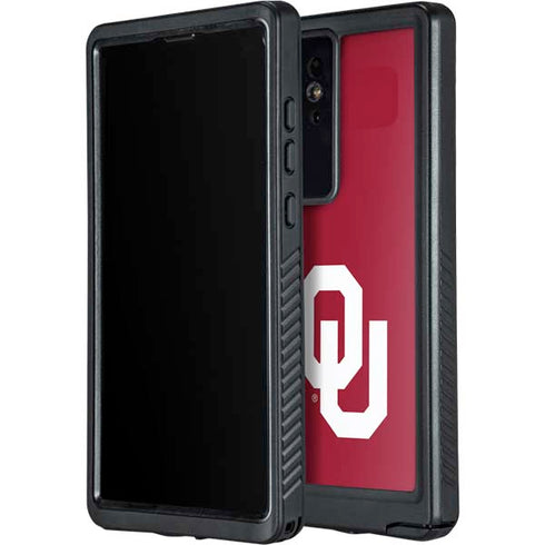 University of Oklahoma Sooners Cracked Galaxy S24 Ultra Waterproof Case