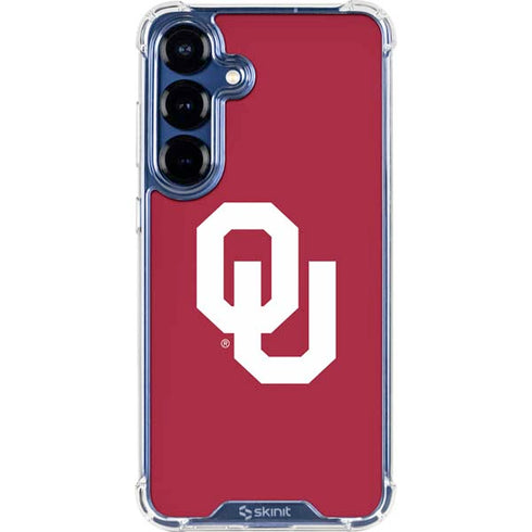 University of Oklahoma Sooners Cracked Galaxy S25 Plus Clear Case
