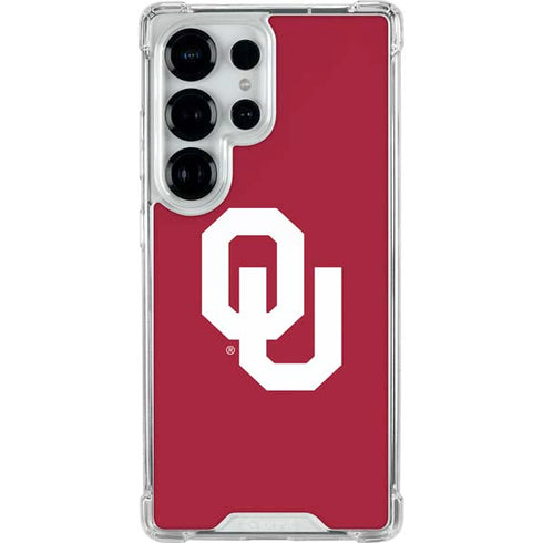 University of Oklahoma Sooners Cracked Galaxy S25 Ultra Clear Case
