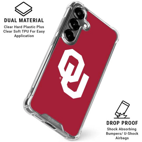 University of Oklahoma Sooners Cracked Galaxy S26 Clear Case