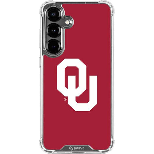 University of Oklahoma Sooners Cracked Galaxy S26 Plus Clear Case