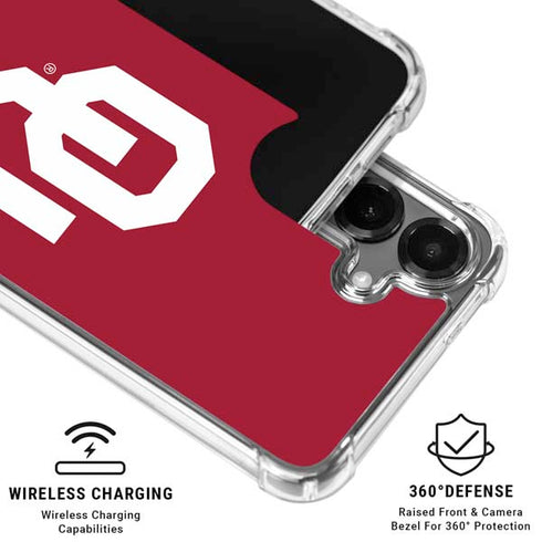 University of Oklahoma Sooners Cracked Galaxy S26 Plus Clear Case