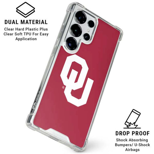 University of Oklahoma Sooners Cracked Galaxy S26 Ultra Clear Case