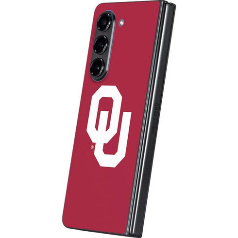 University of Oklahoma Sooners Cracked Galaxy Z Fold5 5G Skin