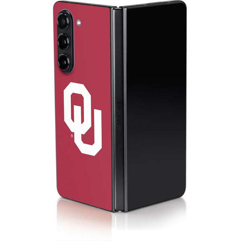 University of Oklahoma Sooners Cracked Galaxy Z Fold5 5G Skin