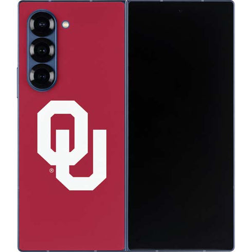University of Oklahoma Sooners Cracked Galaxy Z Fold6 Skin