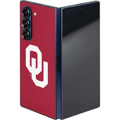 University of Oklahoma Sooners Cracked Galaxy Z Fold6 Skin