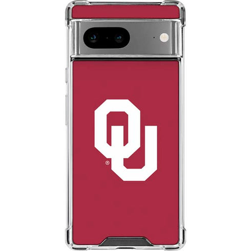 University of Oklahoma Sooners Cracked Google Pixel 8a Clear Case