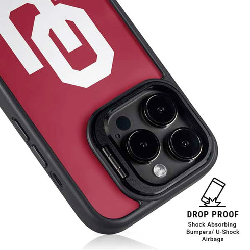 University of Oklahoma Sooners Cracked iPhone 14 Pro Kickstand Case