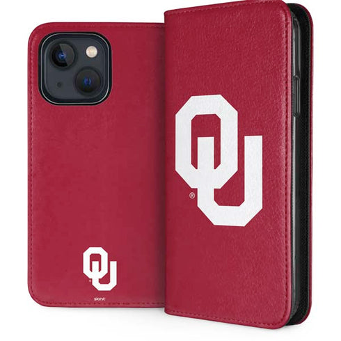 University of Oklahoma Sooners Cracked iPhone 15 Folio Case
