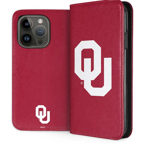 University of Oklahoma Sooners Cracked iPhone 15 Pro Folio Case