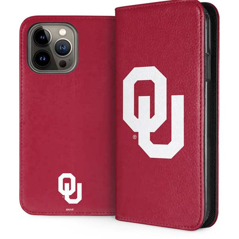 University of Oklahoma Sooners Cracked iPhone 15 Pro Max Folio Case