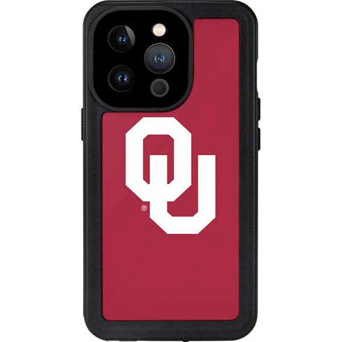 University of Oklahoma Sooners Cracked iPhone 15 Pro Waterproof Case