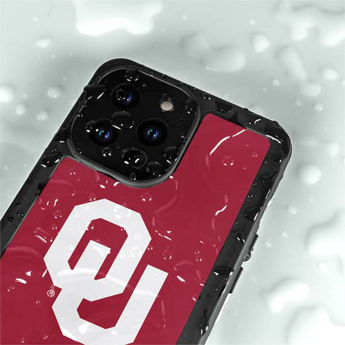 University of Oklahoma Sooners Cracked iPhone 15 Pro Waterproof Case