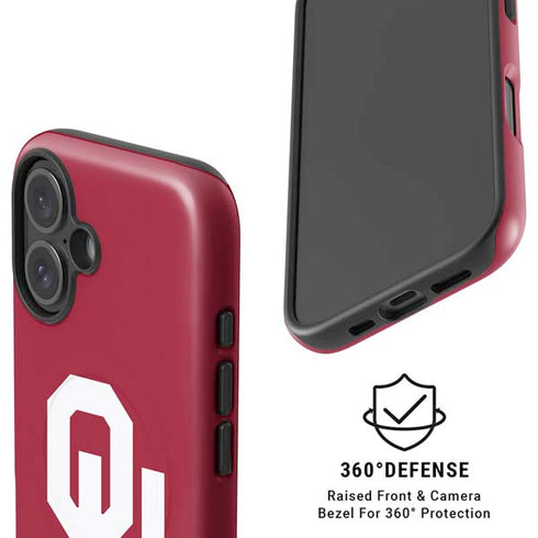 University of Oklahoma Sooners Cracked iPhone 16 Magsafe Impact Case
