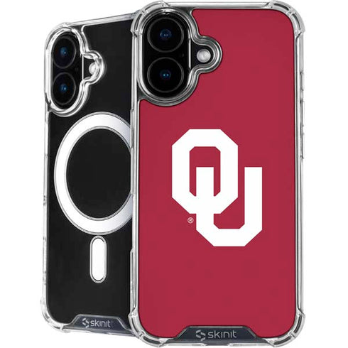 University of Oklahoma Sooners Cracked iPhone 16 Plus MagSafe Case