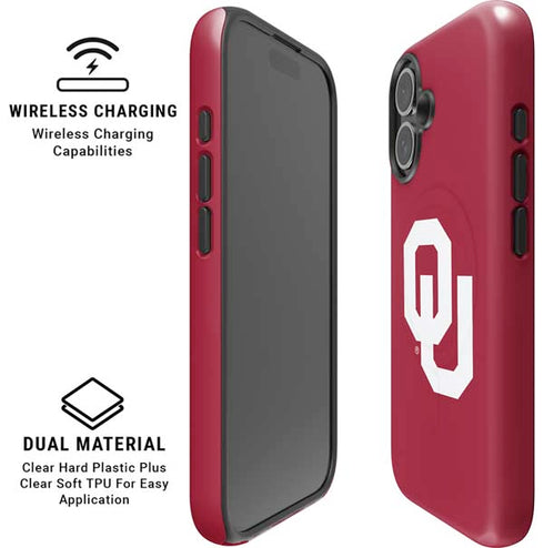 University of Oklahoma Sooners Cracked iPhone 16 Plus Magsafe Impact Case
