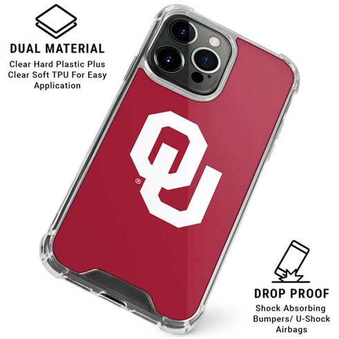 University of Oklahoma Sooners Cracked iPhone 16 Pro Clear Case