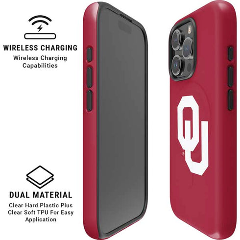 University of Oklahoma Sooners Cracked iPhone 16 Pro Max Magsafe Impact Case