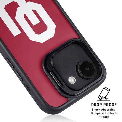 University of Oklahoma Sooners Cracked iPhone 16e Kickstand Case