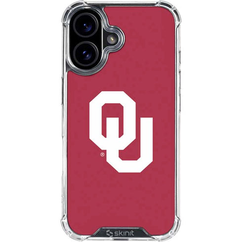University of Oklahoma Sooners Cracked iPhone 17 Clear Case