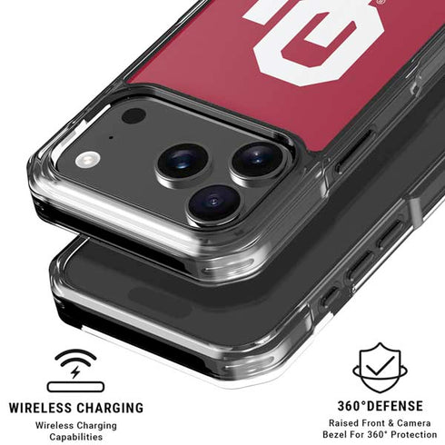 University of Oklahoma Sooners Cracked iPhone 18 Pro Clear Case