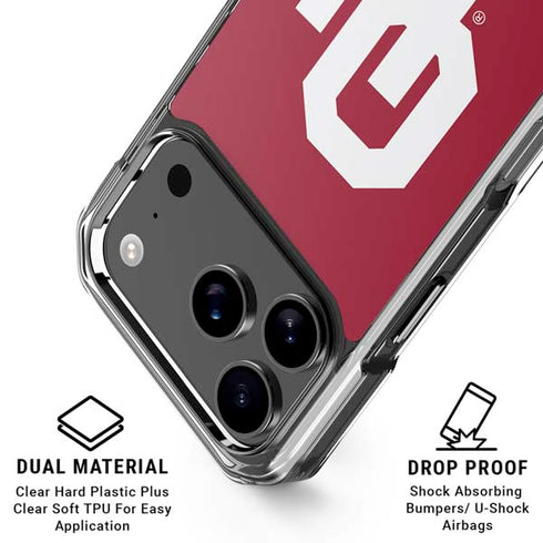 University of Oklahoma Sooners Cracked iPhone 18 Pro Clear Case