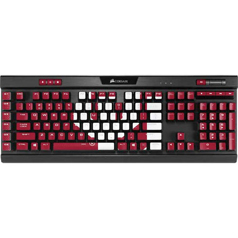University of Oklahoma Sooners Cracked K95 RGB PLATINUM Mechanical Gaming Keyboard Skin