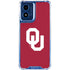 University of Oklahoma Sooners Cracked Moto G 5G (2024) Clear Case