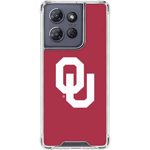 University of Oklahoma Sooners Cracked Moto G Power 5G (2025) Clear Case