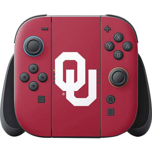University of Oklahoma Sooners Cracked Nintendo Switch 2 (2025) Joy-Con Controller Skin