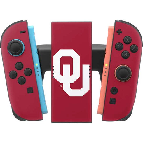 University of Oklahoma Sooners Cracked Nintendo Switch 2 (2025) Joy-Con Controller Skin