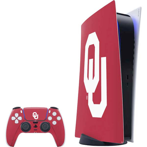 University of Oklahoma Sooners Cracked PlayStation PS5 Skins