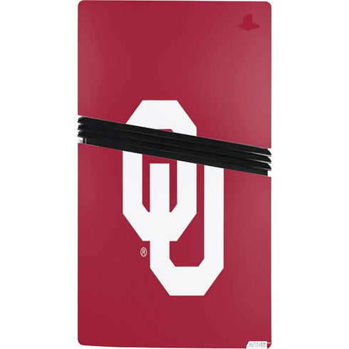 University of Oklahoma Sooners Cracked PS5 Pro Console Skin