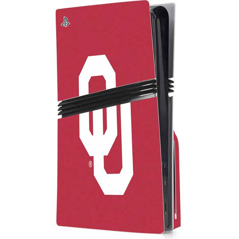 University of Oklahoma Sooners Cracked PS5 Pro Disk Console Skin